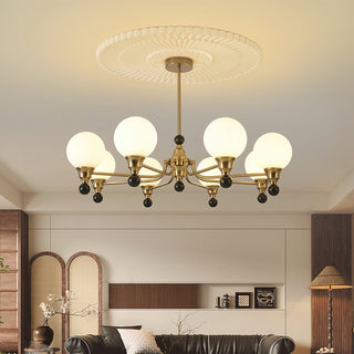 Orion Mid-Century Brass Chandelier