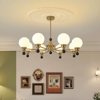 Orion Mid-Century Brass Chandelier