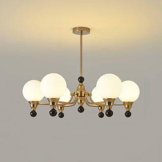 Orion Mid-Century Brass Chandelier