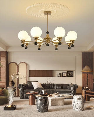 Orion Mid-Century Brass Chandelier