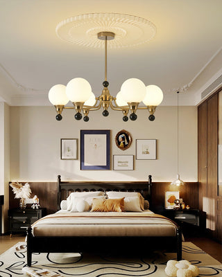 Orion Mid-Century Brass Chandelier