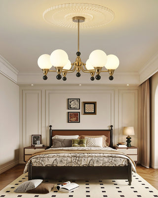 Orion Mid-Century Brass Chandelier