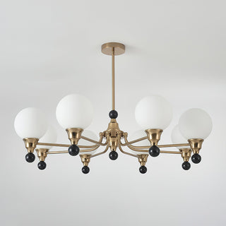 Orion Mid-Century Brass Chandelier
