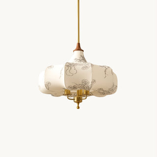 Calire Vintage Fabric Lantern Pendant Light