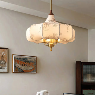 Calire Vintage Fabric Lantern Pendant Light