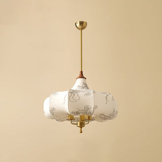 Calire Vintage Fabric Lantern Pendant Light