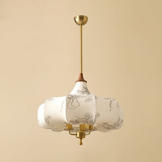 Calire Vintage Fabric Lantern Pendant Light