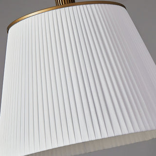 Elsa Pleated Ceramic Brass Pendant Light