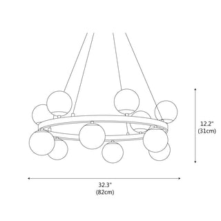 Lumina Sophisticated Brass Chandelier