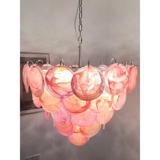 Camisa Tiered Blue Swirl Glass Disc Chandelier
