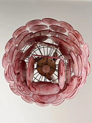 Camisa Tiered Blue Swirl Glass Disc Chandelier