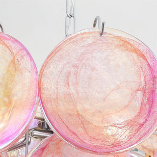 Camisa Tiered Blue Swirl Glass Disc Chandelier