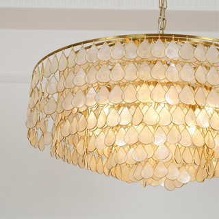 Capiz Modern Metal Chandelier