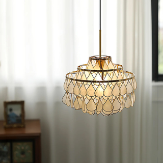 Capiz Modern Metal Chandelier