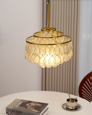 Capiz Modern Metal Chandelier