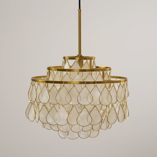 Capiz Modern Metal Chandelier