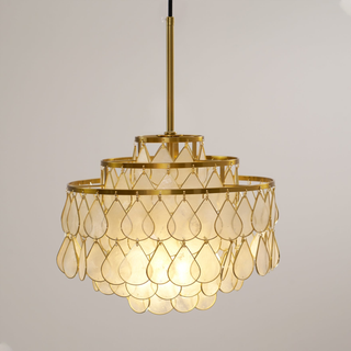 Capiz Modern Metal Chandelier