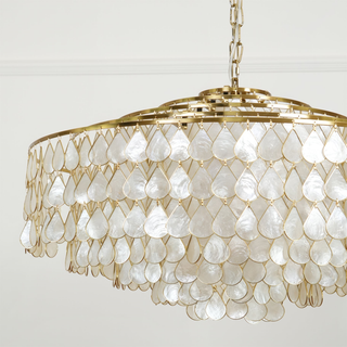 Capiz Modern Metal Chandelier