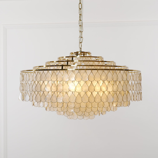 Capiz Modern Metal Chandelier