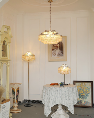 Capiz Modern Metal Chandelier