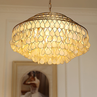 Capiz Modern Metal Chandelier