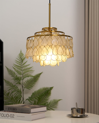 Capiz Modern Metal Chandelier