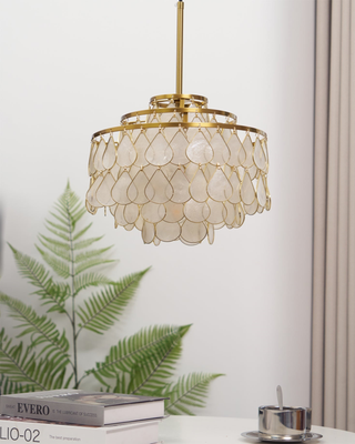 Capiz Modern Metal Chandelier