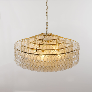 Capiz Modern Metal Chandelier