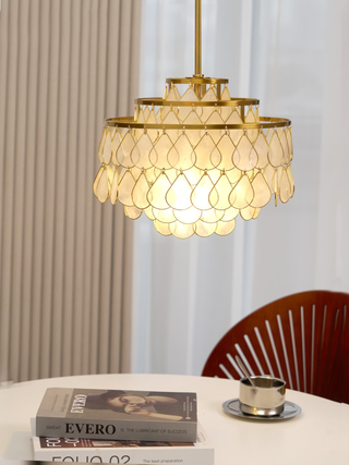 Capiz Modern Metal Chandelier