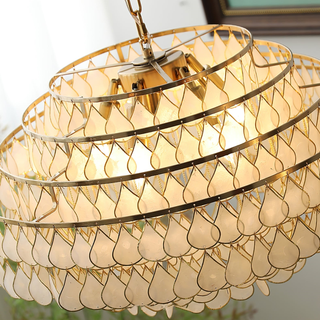 Capiz Modern Metal Chandelier