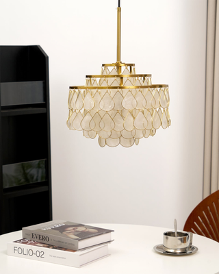 Capiz Modern Metal Chandelier