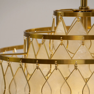 Capiz Modern Metal Chandelier