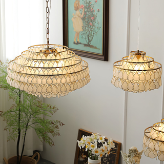 Capiz Modern Metal Chandelier