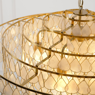 Capiz Modern Metal Chandelier