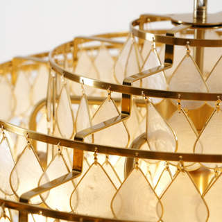 Capiz Modern Metal Chandelier