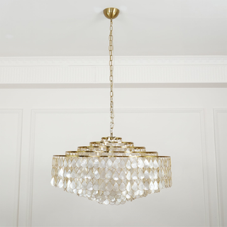 Capiz Modern Metal Chandelier