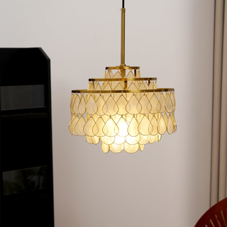 Capiz Modern Metal Chandelier