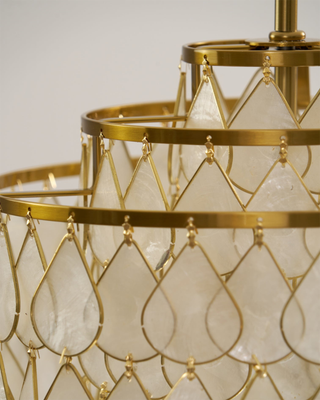 Capiz Modern Metal Chandelier