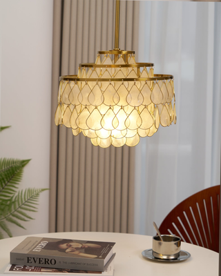 Capiz Modern Metal Chandelier