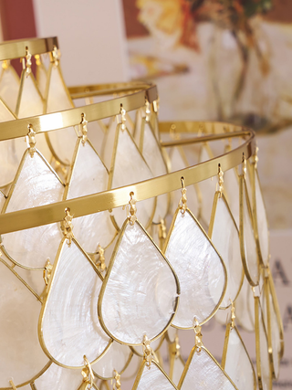 Capiz Modern Metal Chandelier