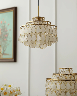 Capiz Modern Metal Chandelier
