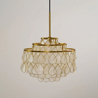 Capiz Modern Metal Chandelier