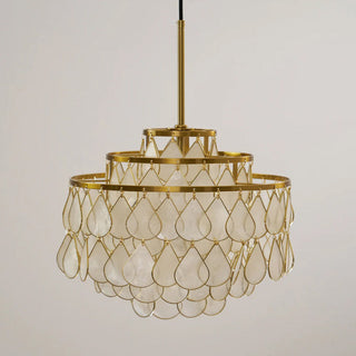 Capiz Modern Metal Chandelier