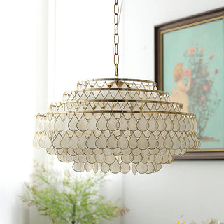 Capiz Modern Metal Chandelier