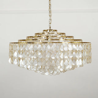 Capiz Modern Metal Chandelier