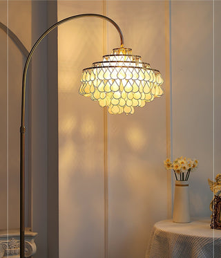 Capiz Modern Metal Floor Lamp