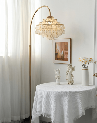 Capiz Modern Metal Floor Lamp