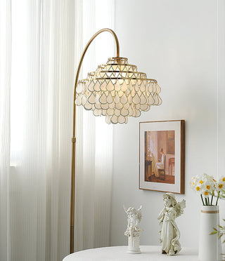 Capiz Modern Metal Floor Lamp