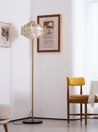 Capiz Modern Metal Floor Lamp