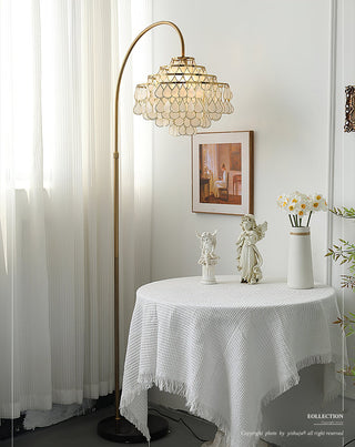 Capiz Modern Metal Floor Lamp